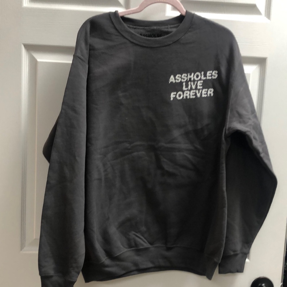 ALF gray graphic sweater unisex NWOT size L